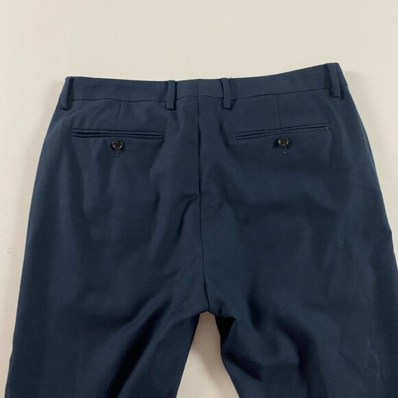 Bonobos Slim Fit Dress Pants Slacks Men's 34 x 30 Measures 36x30 Blue Wool Blend - Picture 3 of 10